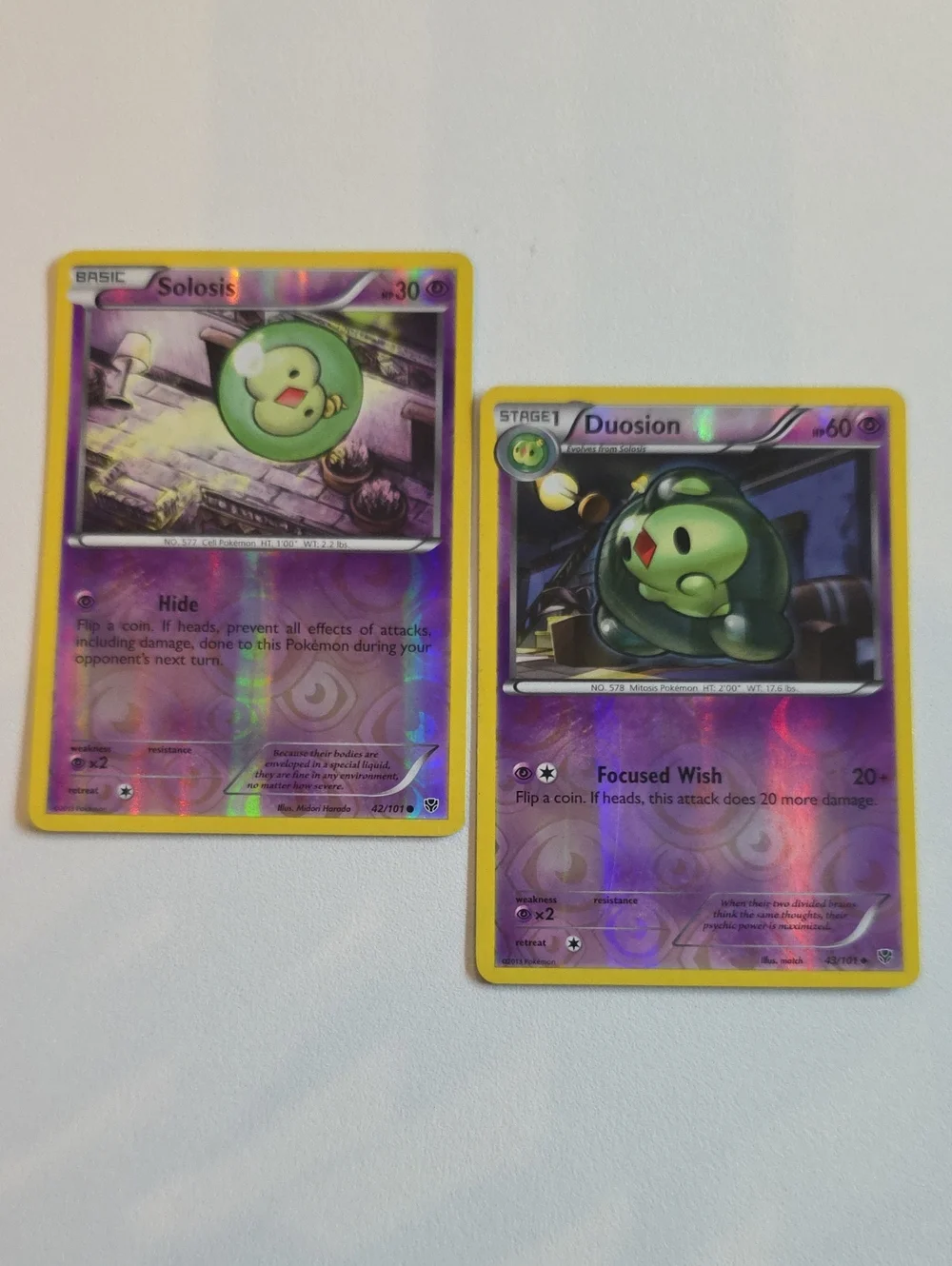 Pokemon Duosion And Solosis Card